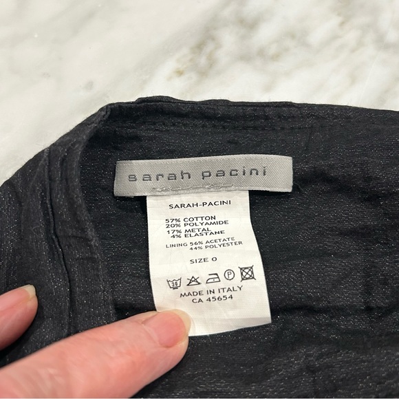 Sarah Pacini Stretch Krinkle Mini Pencil Skirt - Picture 5 of 9